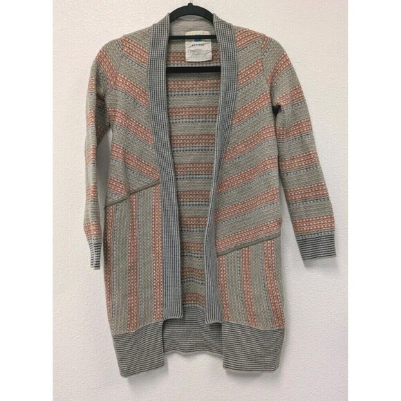 sparrow Sweaters - Anthropologie Sparrow Gray Wool Cotton Cardigan Duster sz M Comfy Cozy Chic